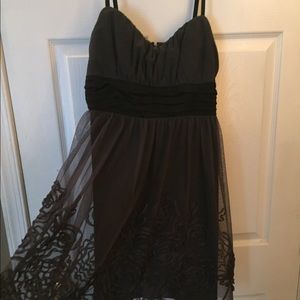 Grey/Black Tulle Homecoming/Jr Prom Dress Size 13
